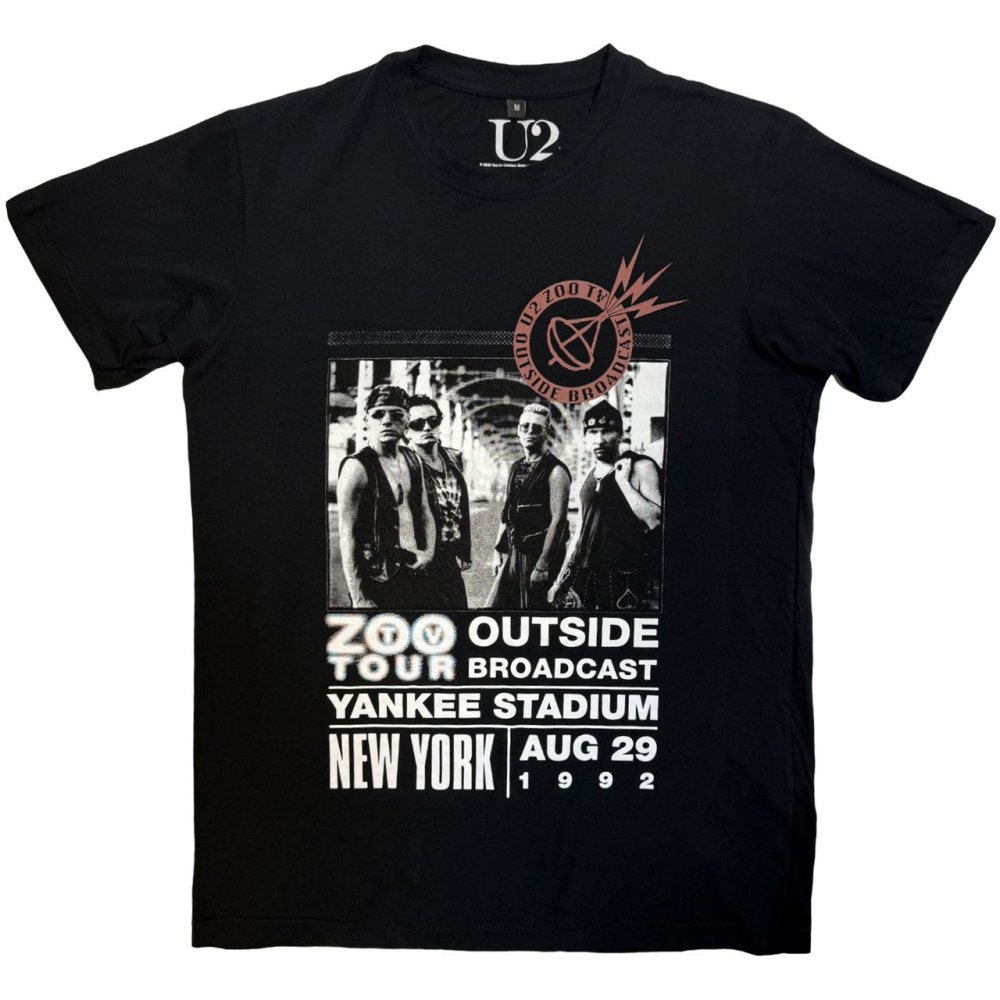 U2 - Zoo TV Tour NY Poster 08.29.92 Mens Tshirt - Black | Attitude Eur